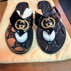 Gucci GG Embossed Sandals – Size 37